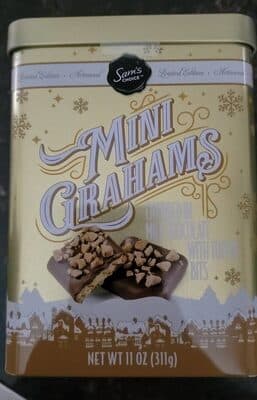 Enrobed In Milk Chocolate With Toffee Bits Mini Grahams