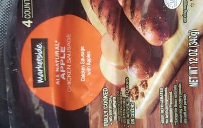 Marketside all natural apple chicken sausage