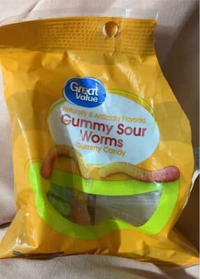 Gummy Sour Worms Flavored Gummy Candy