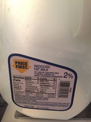 Reduced Fat Milk