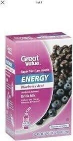 Blueberry Acai Flavored Energy Drink Mix