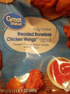 Chicken Wyngz Fully Cooked Breaded Boneless Chicken Breast Chunks With Rib Meat