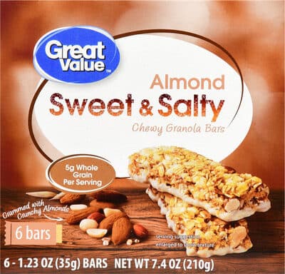 Almond Sweet & Salty Chewy Granola Bars