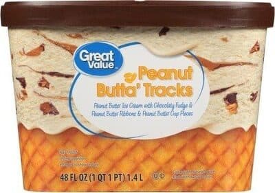 Peanut Butter Cup Ice Cream With Chocolate Fudge & Peanut Butter Ribbons & Peanut Butter Cup Pieces