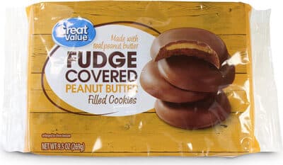 FUDGE COVERED PEANUT BUTTER FILLED COOKIES, FUDGE COVERED PEANUT BUTTER