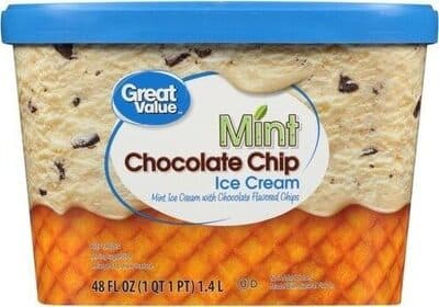 Mint Chocolate Chip Ice Cream With Chocolate Flavored Chips