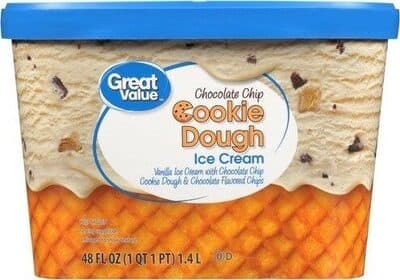 Chocolate Chip Cookie Dough Vanilla Ice Cream With Chocolate Flavored Chips