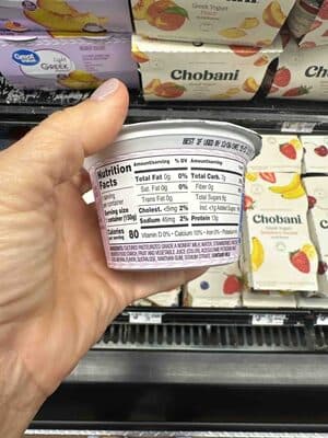 Strawberry Fruit on the Bottom Light Greek Nonfat Yogurt
