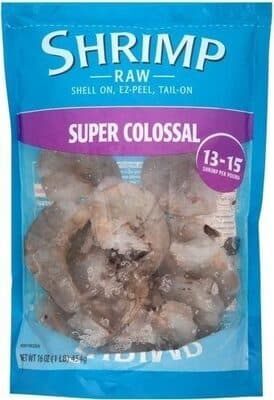EZ-PEEL, DEVEINED, TAIL-ON SUPER COLOSSAL RAW SHRIMP