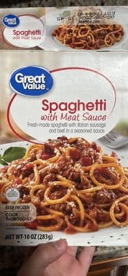 Spaghetti with Meat Sauce Fresh-Made Spaghetti with Italian Sausage in a Seasoned Sauce