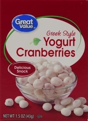 Greek Style Yogurt Cranberries