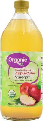 Apple Cider Organic Raw Unfiltered Vinegar With The 'Mother'