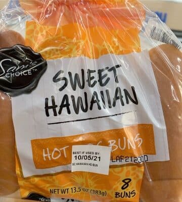 Sweet hawaiian hot dog buns