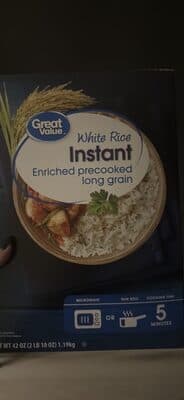 White Instant Enriched Precooked Long Grain Rice