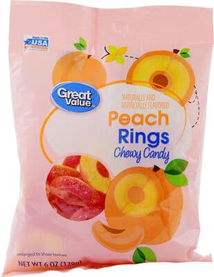 Peach Rings Flavored Chewy Candy