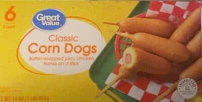 Classic Corn Dogs Batter-Wrapped Juicy Chicken Franks on a Stick