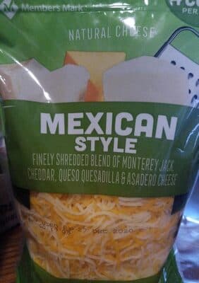 Mexican Style Finely Shredded Blend of Monterey Jack, Cheddar, Queso Quesadilla & Asadero Cheese