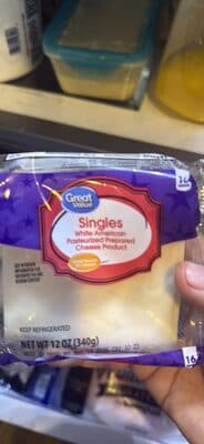 White American Singles Pasteurized Prepared Cheese Product