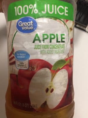 100% Apple Juice From Concentrate