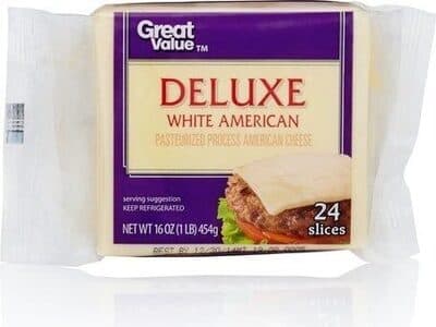 White American Deluxe Pasteurized Process American Cheese