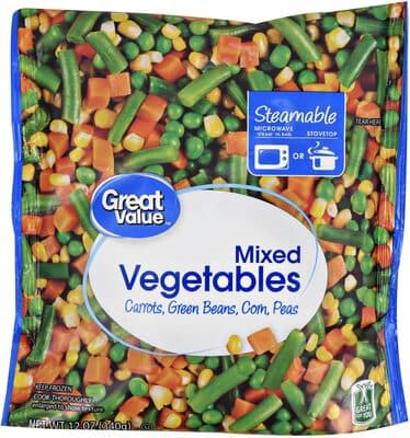 Mixed Vegetables Carrots, Green Beans, Corn, Peas
