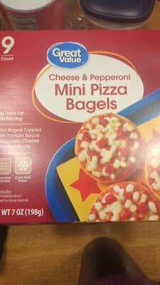 Great Value Mini Cheese & Pepperoni Pizza Bagels