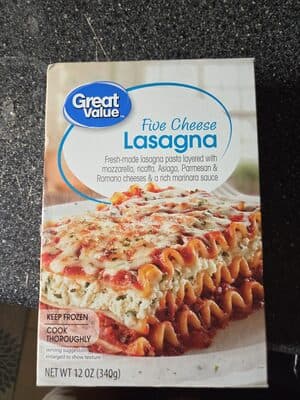 Five Cheese Fresh-Made Lasagna Pasta Layered with Mozzarella, Ricotta, Asiago, Parmesan & Romano Cheeses & a Rich Marinara Sauce