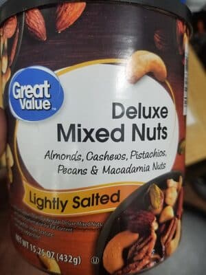 Roasted & Lightly Salted Deluxe Mixed Nuts Almonds, Cashews, Pistachios, Pecans & Macadamia Nuts Lightly Seasoned With Sea Salt