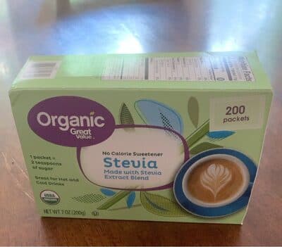 Organic No Calorie Sweetener Stevia Packets Made With Stevia Extract Blend