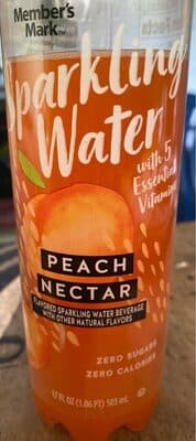 Peach Nectar Flavored Sparkling Water Beverage