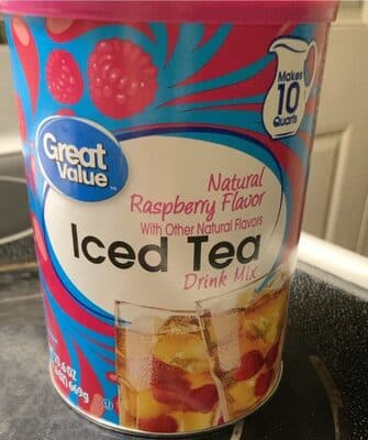 Natural raspberry flavor ice tea drink mix
