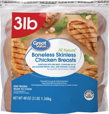 Boneless Skinless Chicken Breasts Portions With Rib Meat