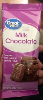 Great value milk chocolate bar