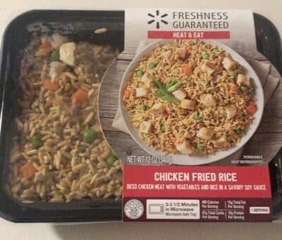 Chicken Fried Rice Diced Chicken Meat With Vegetables And Rice In A Savory Soy Sauce