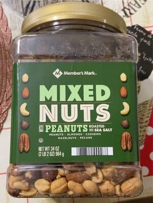 Roasted Peanuts, Almonds, Cashews, Hazelnuts, Pecans Mixed Nuts, Sea Salt