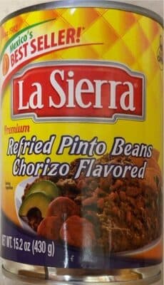 Refried Pinto Beans Chorizo Flavored