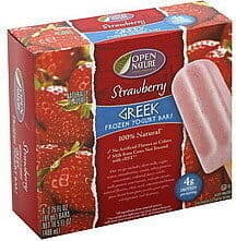 Strawberry Flavored Greek Frozen Yogurt Bars