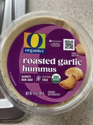 Organic Hummus, Roasted Garlic