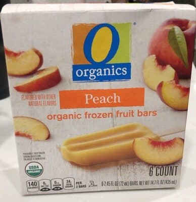 Peach Flavored Organic Frozen Fruit Bars