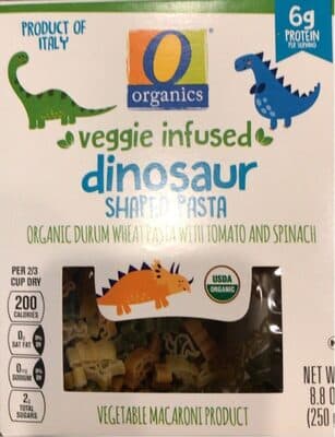 Dinosaur Shaped Pasta Vegetable Macaroni