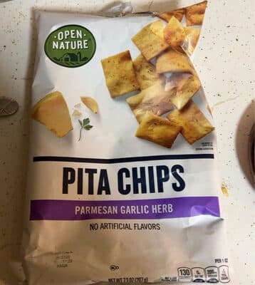 Parmesan Garlic Herb Pita Chips