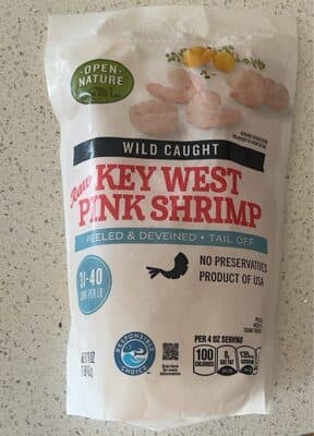 PEELED & DEVEINED, TAIL OFF WILD CAUGHT RAW KEY WEST PINK SHRIMP