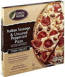 Italian Sausage & Uncured Pepperoni Rich Tomato Sauce Topped with Natural Italian Sausage and Uncured Pepperoni Thin Crust Pizza