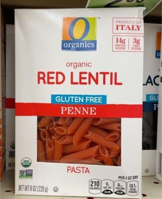 Organic Red Lentil Gluten Free Pasta, Penne