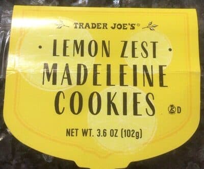Lemon Zest Madeleine Cookies
