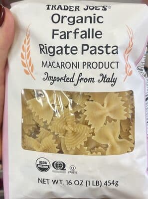 Organic Farfalle Rigate Pasta