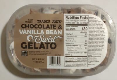Chocolate & Vanilla Bean Swirl Gelato