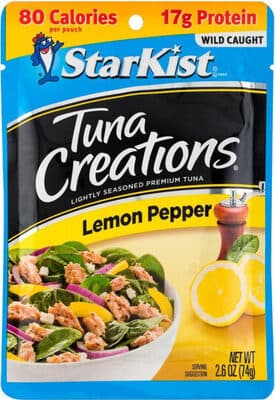 Tuna Creations, Lightly Marinated Premium Chunk Light Tuna, Lemon Pepper