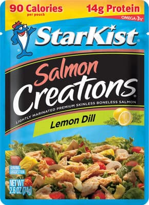 Salmon Creations, Lightly Marinated Premium Skinless Boneless Salmon, Lemon Dill
