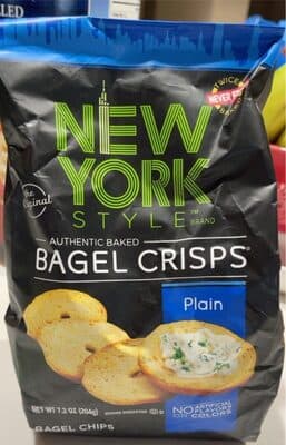 Plain Authentic Baked Bagel Chips Crisps